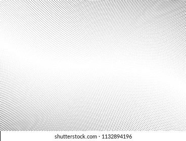 Abstract halftone wave dotted background. Halftone twisted grunge pattern, dot, circle.  Vector modern optical halftone pop art texture for poster, business card, cover, label mock-up, sticker layout