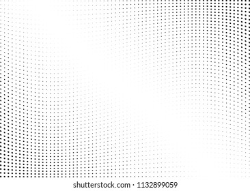 Abstract halftone wave dotted background. Halftone twisted grunge pattern, dot, circle.  Vector modern optical halftone pop art texture for poster, business card, cover, label mock-up, sticker layout