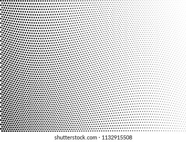 Abstract halftone wave dotted background. Halftone twisted grunge pattern, dot, circle.  Vector modern optical halftone pop art texture for poster, business card, cover, label mock-up, sticker layout