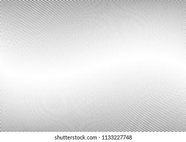 Abstract halftone wave dotted background. Halftone twisted grunge pattern, dot, circle.  Vector modern optical halftone pop art texture for poster, business card, cover, label mock-up, sticker layout