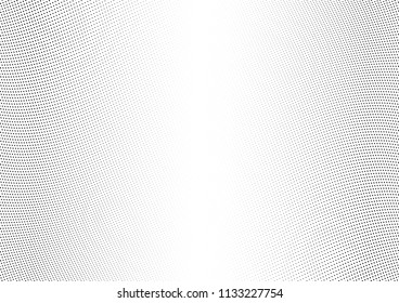 Abstract halftone wave dotted background. Halftone twisted grunge pattern, dot, circle.  Vector modern optical halftone pop art texture for poster, business card, cover, label mock-up, sticker layout