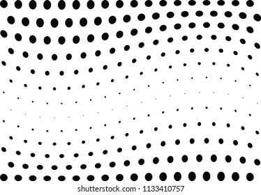 Abstract halftone wave dotted background. Halftone twisted grunge pattern, dot, circle.  Vector modern optical halftone pop art texture for poster, business card, cover, label mock-up, sticker layout