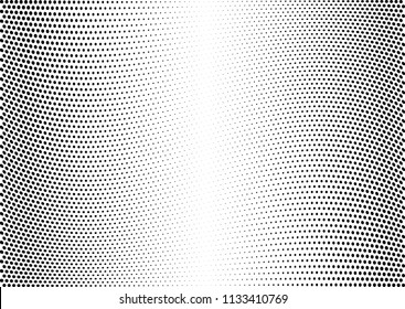 Abstract halftone wave dotted background. Halftone twisted grunge pattern, dot, circle.  Vector modern optical halftone pop art texture for poster, business card, cover, label mock-up, sticker layout