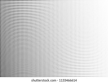 Abstract halftone wave dotted background. Halftone twisted grunge pattern, dot, circle.  Vector modern optical halftone pop art texture for poster, business card, cover, label mock-up, sticker layout