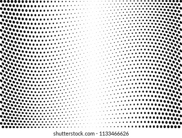 Abstract halftone wave dotted background. Halftone twisted grunge pattern, dot, circle.  Vector modern optical halftone pop art texture for poster, business card, cover, label mock-up, sticker layout