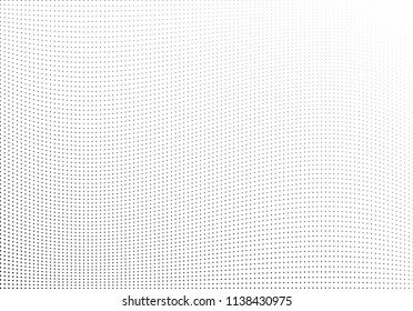 Abstract halftone wave dotted background. Halftone twisted grunge pattern, dot, circle.  Vector modern optical halftone pop art texture for poster, business card, cover, label mock-up, sticker layout
