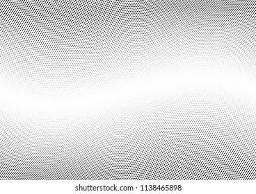 Abstract halftone wave dotted background. Halftone twisted grunge pattern, dot, circle.  Vector modern optical halftone pop art texture for poster, business card, cover, label mock-up, sticker layout