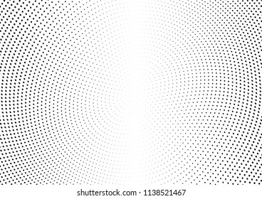 Abstract halftone wave dotted background. Halftone twisted grunge pattern, dot, circle.  Vector modern optical halftone pop art texture for poster, business card, cover, label mock-up, sticker layout