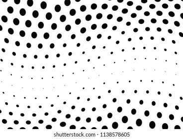 Abstract halftone wave dotted background. Halftone twisted grunge pattern, dot, circle.  Vector modern optical halftone pop art texture for poster, business card, cover, label mock-up, sticker layout