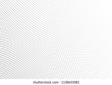 Abstract halftone wave dotted background. Halftone twisted grunge pattern, dot, circle.  Vector modern optical halftone pop art texture for poster, business card, cover, label mock-up, sticker layout