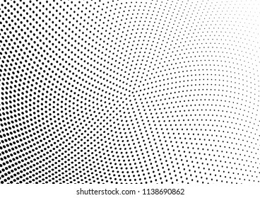 Abstract halftone wave dotted background. Halftone twisted grunge pattern, dot, circle.  Vector modern optical halftone pop art texture for poster, business card, cover, label mock-up, sticker layout