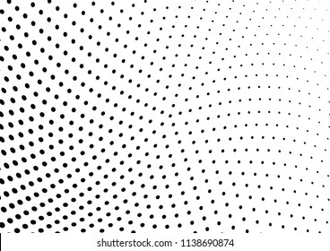 Abstract halftone wave dotted background. Halftone twisted grunge pattern, dot, circle.  Vector modern optical halftone pop art texture for poster, business card, cover, label mock-up, sticker layout