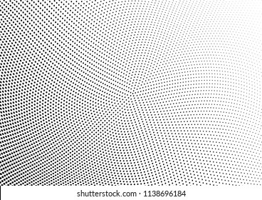 Abstract halftone wave dotted background. Halftone twisted grunge pattern, dot, circle.  Vector modern optical halftone pop art texture for poster, business card, cover, label mock-up, sticker layout