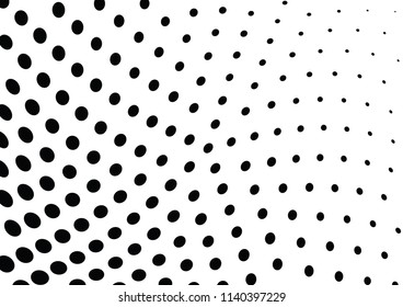 Abstract halftone wave dotted background. Halftone twisted grunge pattern, dot, circle.  Vector modern optical halftone pop art texture for poster, business card, cover, label mock-up, sticker layout