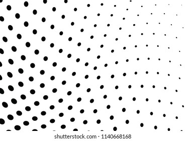 Abstract halftone wave dotted background. Halftone twisted grunge pattern, dot, circle.  Vector modern optical halftone pop art texture for poster, business card, cover, label mock-up, sticker layout