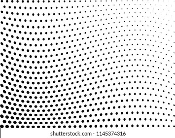 Abstract halftone wave dotted background. Halftone twisted grunge pattern, dot, circle.  Vector modern optical halftone pop art texture for poster, business card, cover, label mock-up, sticker layout