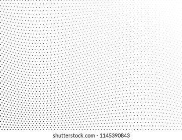 Abstract halftone wave dotted background. Halftone twisted grunge pattern, dot, circle.  Vector modern optical halftone pop art texture for poster, business card, cover, label mock-up, sticker layout