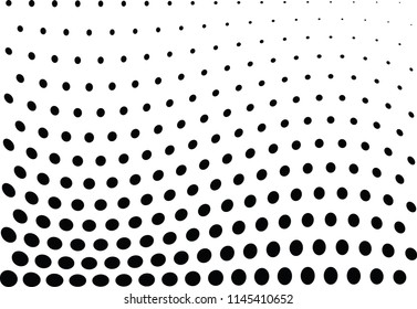 Abstract halftone wave dotted background. Halftone twisted grunge pattern, dot, circle.  Vector modern optical halftone pop art texture for poster, business card, cover, label mock-up, sticker layout