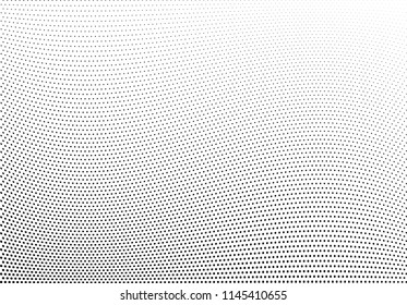 Abstract halftone wave dotted background. Halftone twisted grunge pattern, dot, circle.  Vector modern optical halftone pop art texture for poster, business card, cover, label mock-up, sticker layout