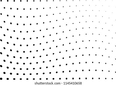 Abstract halftone wave dotted background. Halftone twisted grunge pattern, dot, circle.  Vector modern optical halftone pop art texture for poster, business card, cover, label mock-up, sticker layout