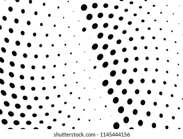 Abstract halftone wave dotted background. Halftone twisted grunge pattern, dot, circle.  Vector modern optical halftone pop art texture for poster, business card, cover, label mock-up, sticker layout