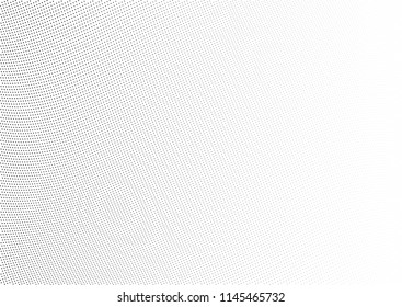 Abstract halftone wave dotted background. Halftone twisted grunge pattern, dot, circle.  Vector modern optical halftone pop art texture for poster, business card, cover, label mock-up, sticker layout