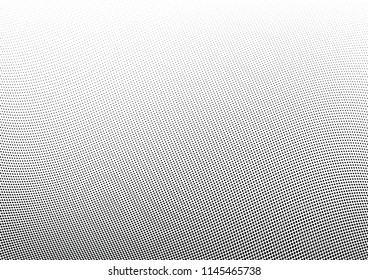 Abstract halftone wave dotted background. Halftone twisted grunge pattern, dot, circle.  Vector modern optical halftone pop art texture for poster, business card, cover, label mock-up, sticker layout