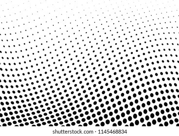 Abstract halftone wave dotted background. Halftone twisted grunge pattern, dot, circle.  Vector modern optical halftone pop art texture for poster, business card, cover, label mock-up, sticker layout