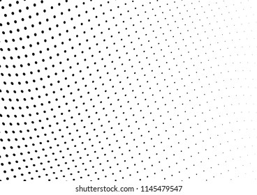Abstract halftone wave dotted background. Halftone twisted grunge pattern, dot, circle.  Vector modern optical halftone pop art texture for poster, business card, cover, label mock-up, sticker layout