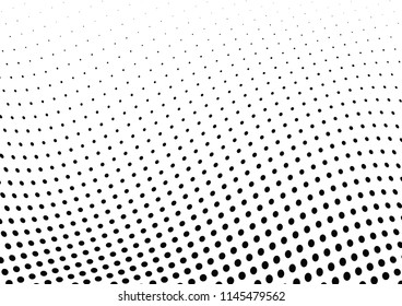 Abstract halftone wave dotted background. Halftone twisted grunge pattern, dot, circle.  Vector modern optical halftone pop art texture for poster, business card, cover, label mock-up, sticker layout