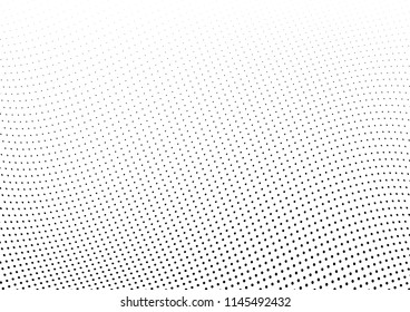 Abstract halftone wave dotted background. Halftone twisted grunge pattern, dot, circle.  Vector modern optical halftone pop art texture for poster, business card, cover, label mock-up, sticker layout