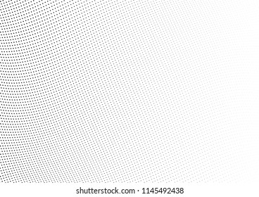 Abstract halftone wave dotted background. Halftone twisted grunge pattern, dot, circle.  Vector modern optical halftone pop art texture for poster, business card, cover, label mock-up, sticker layout