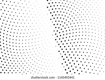 Abstract halftone wave dotted background. Halftone twisted grunge pattern, dot, circle.  Vector modern optical halftone pop art texture for poster, business card, cover, label mock-up, sticker layout