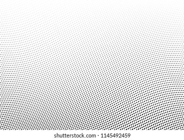 Abstract halftone wave dotted background. Halftone twisted grunge pattern, dot, circle.  Vector modern optical halftone pop art texture for poster, business card, cover, label mock-up, sticker layout