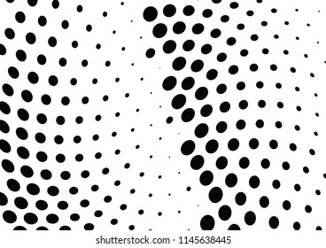 Abstract halftone wave dotted background. Halftone twisted grunge pattern, dot, circle.  Vector modern optical halftone pop art texture for poster, business card, cover, label mock-up, sticker layout