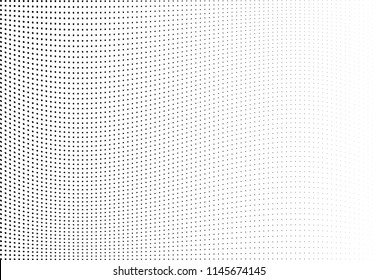 Abstract halftone wave dotted background. Halftone twisted grunge pattern, dot, circle.  Vector modern optical halftone pop art texture for poster, business card, cover, label mock-up, sticker layout