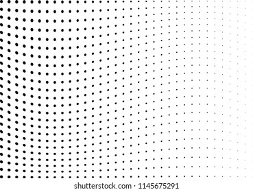 Abstract halftone wave dotted background. Halftone twisted grunge pattern, dot, circle.  Vector modern optical halftone pop art texture for poster, business card, cover, label mock-up, sticker layout