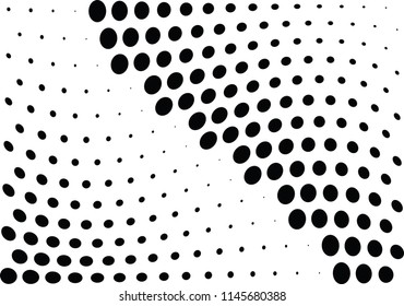 Abstract halftone wave dotted background. Halftone twisted grunge pattern, dot, circle.  Vector modern optical halftone pop art texture for poster, business card, cover, label mock-up, sticker layout