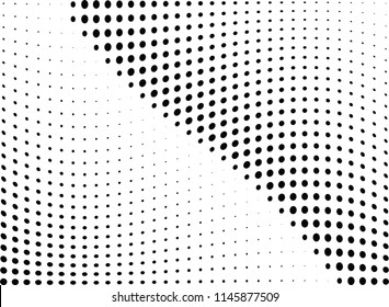 Abstract halftone wave dotted background. Halftone twisted grunge pattern, dot, circle.  Vector modern optical halftone pop art texture for poster, business card, cover, label mock-up, sticker layout