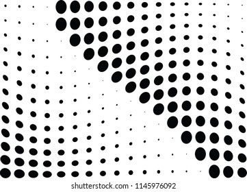 Abstract halftone wave dotted background. Halftone twisted grunge pattern, dot, circle.  Vector modern optical halftone pop art texture for poster, business card, cover, label mock-up, sticker layout