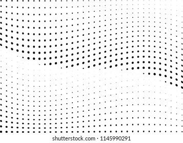 Abstract halftone wave dotted background. Halftone twisted grunge pattern, dot, circle.  Vector modern optical halftone pop art texture for poster, business card, cover, label mock-up, sticker layout