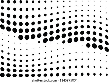 Abstract halftone wave dotted background. Halftone twisted grunge pattern, dot, circle.  Vector modern optical halftone pop art texture for poster, business card, cover, label mock-up, sticker layout