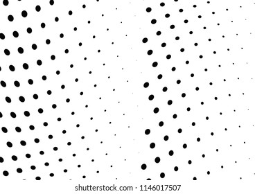 Abstract halftone wave dotted background. Halftone twisted grunge pattern, dot, circle.  Vector modern optical halftone pop art texture for poster, business card, cover, label mock-up, sticker layout
