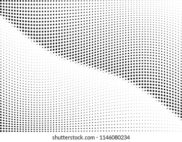 Abstract halftone wave dotted background. Halftone twisted grunge pattern, dot, circle.  Vector modern optical halftone pop art texture for poster, business card, cover, label mock-up, sticker layout
