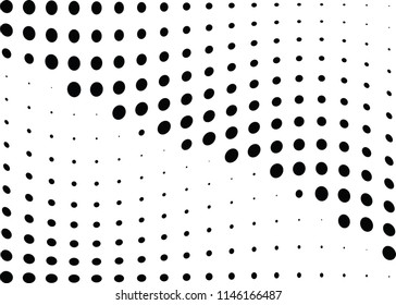 Abstract halftone wave dotted background. Halftone twisted grunge pattern, dot, circle.  Vector modern optical halftone pop art texture for poster, business card, cover, label mock-up, sticker layout