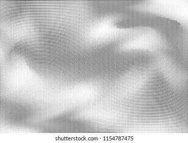 Abstract halftone wave dotted background. Halftone twisted grunge pattern, dot, circle.  Vector modern optical halftone pop art texture for poster, business card, cover, label mock-up, sticker layout