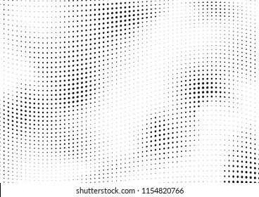 Abstract halftone wave dotted background. Halftone twisted grunge pattern, dot, circle.  Vector modern optical halftone pop art texture for poster, business card, cover, label mock-up, sticker layout