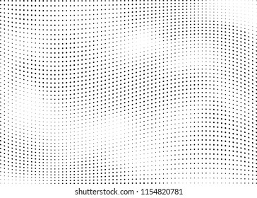 Abstract halftone wave dotted background. Halftone twisted grunge pattern, dot, circle.  Vector modern optical halftone pop art texture for poster, business card, cover, label mock-up, sticker layout