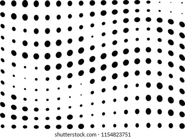 Abstract halftone wave dotted background. Halftone twisted grunge pattern, dot, circle.  Vector modern optical halftone pop art texture for poster, business card, cover, label mock-up, sticker layout