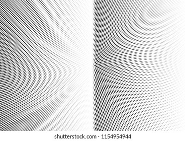 Abstract halftone wave dotted background. Halftone twisted grunge pattern, dot, circle.  Vector modern optical halftone pop art texture for poster, business card, cover, label mock-up, sticker layout